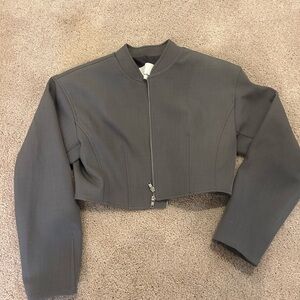 Frankie Shop Cropped Bomber Jacket